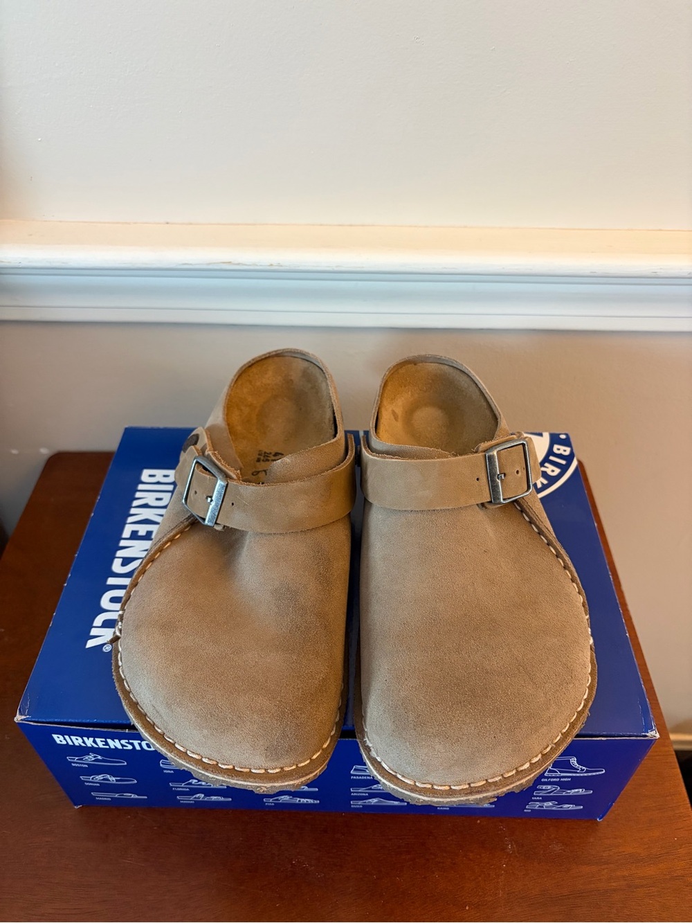Birkenstock Kids Suede Moccasins in Brown